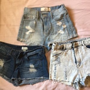 Three jean shorts!!! Super cute for summer💛
